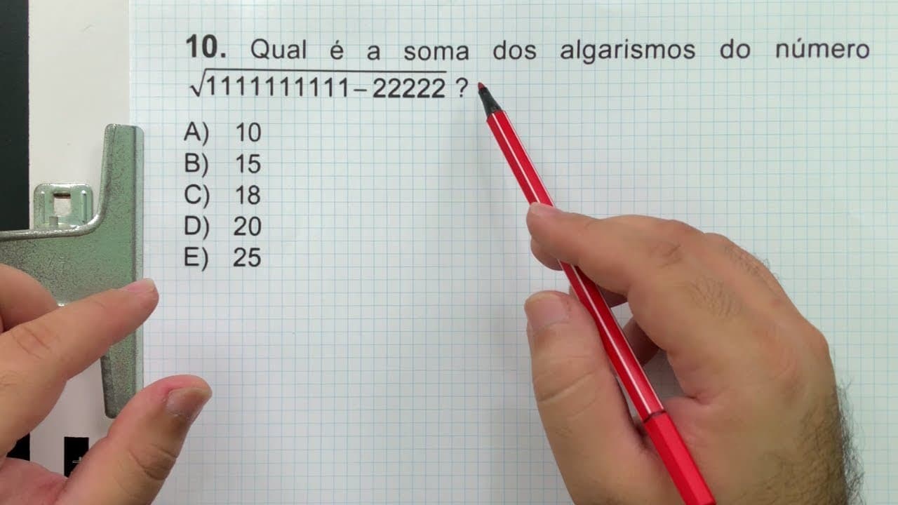 Thumbnail: ⚠️ Gabarito OBMEP 2019 👉🏻 Raiz Quadrada BUGANTE e Soma dos Algarismos de um Número