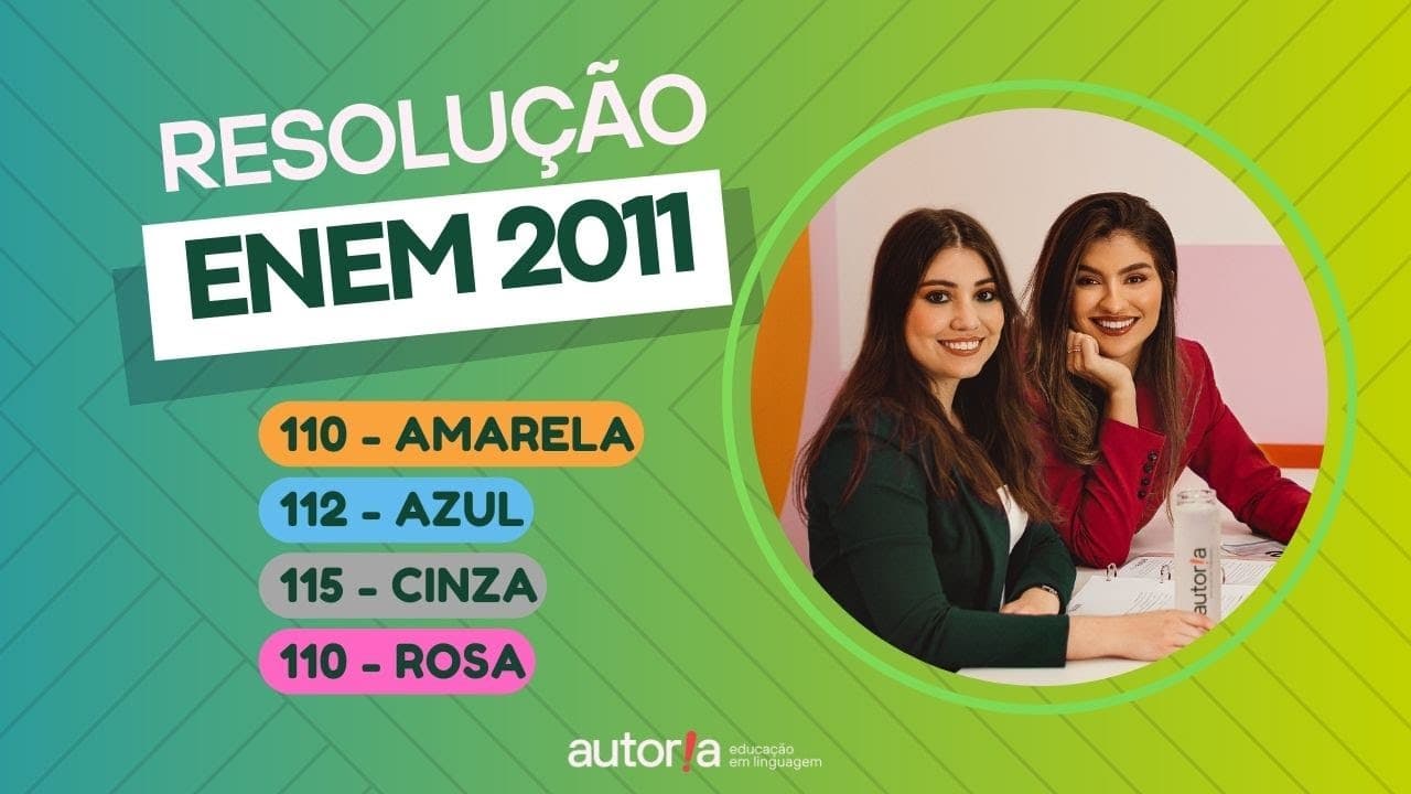Thumbnail: Enem 2011 - Autoria Linguagem - Questão 110 | Linguagens, prova amarela