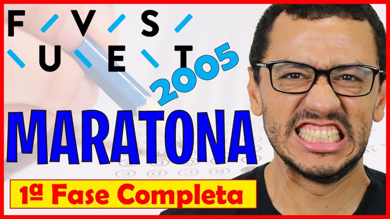 Thumbnail: Resolução FUVEST 2005 | 1ª Fase Completa |  Maratona do Mateca