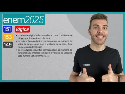 Thumbnail da aula: ENEM 2025 - Para acompanhar o fluxo de visitantes em seu prédio, uma empresa estabeleceu