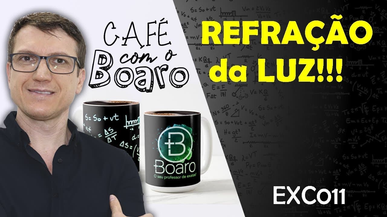 Thumbnail: REFRAÇÃO DA LUZ - Óptica - EXERCÍCIOS para REVISÃO de FÍSICA - EXC011