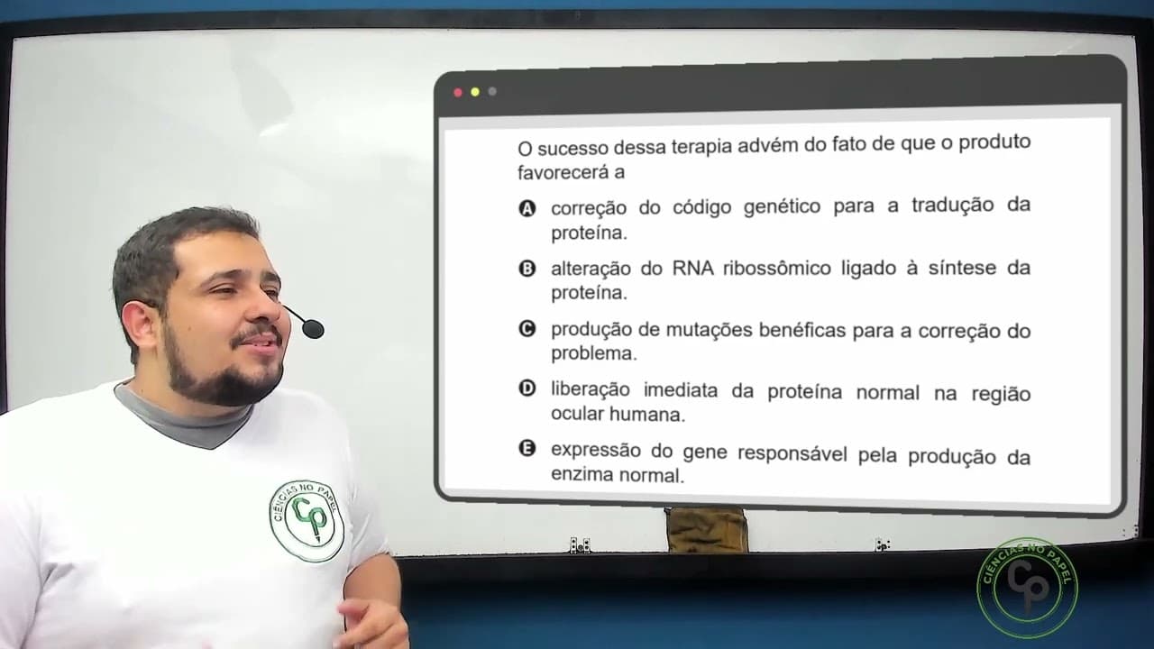 Thumbnail: ENEM 2022 - A Agência Nacional de Vigilância Sanitária (Anvisa) aprovou um produto de terapia gênica