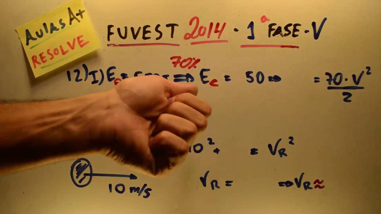 Thumbnail: FUVEST 2014 - Física 12 - Composição de velocidade - 1ª fase Prova V - Aulas A+ Resolve