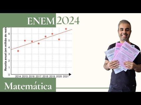 Thumbnail da aula: ENEM 2024 -As receitas anuais obtidas por uma indústria no período de 2014 a 2021 em milhão de reais