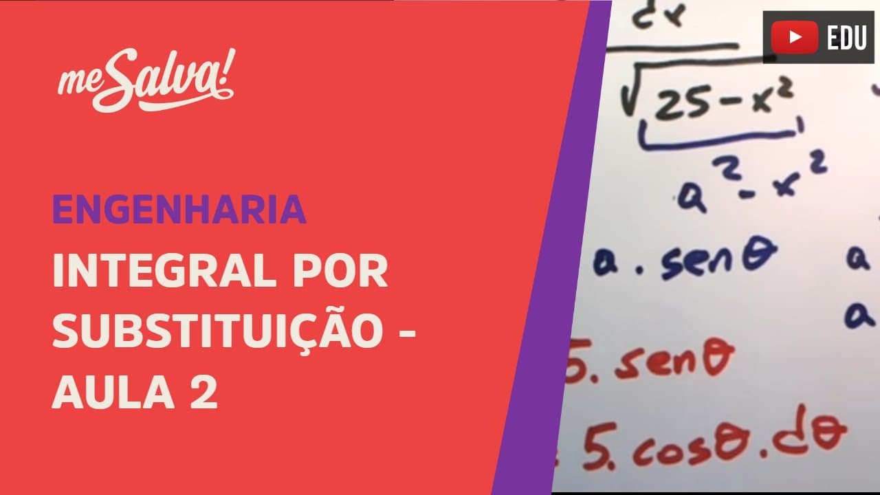 Thumbnail: Me Salva! Integral por substituição trigonométrica - Aula 2 -  Como escolher a substituição