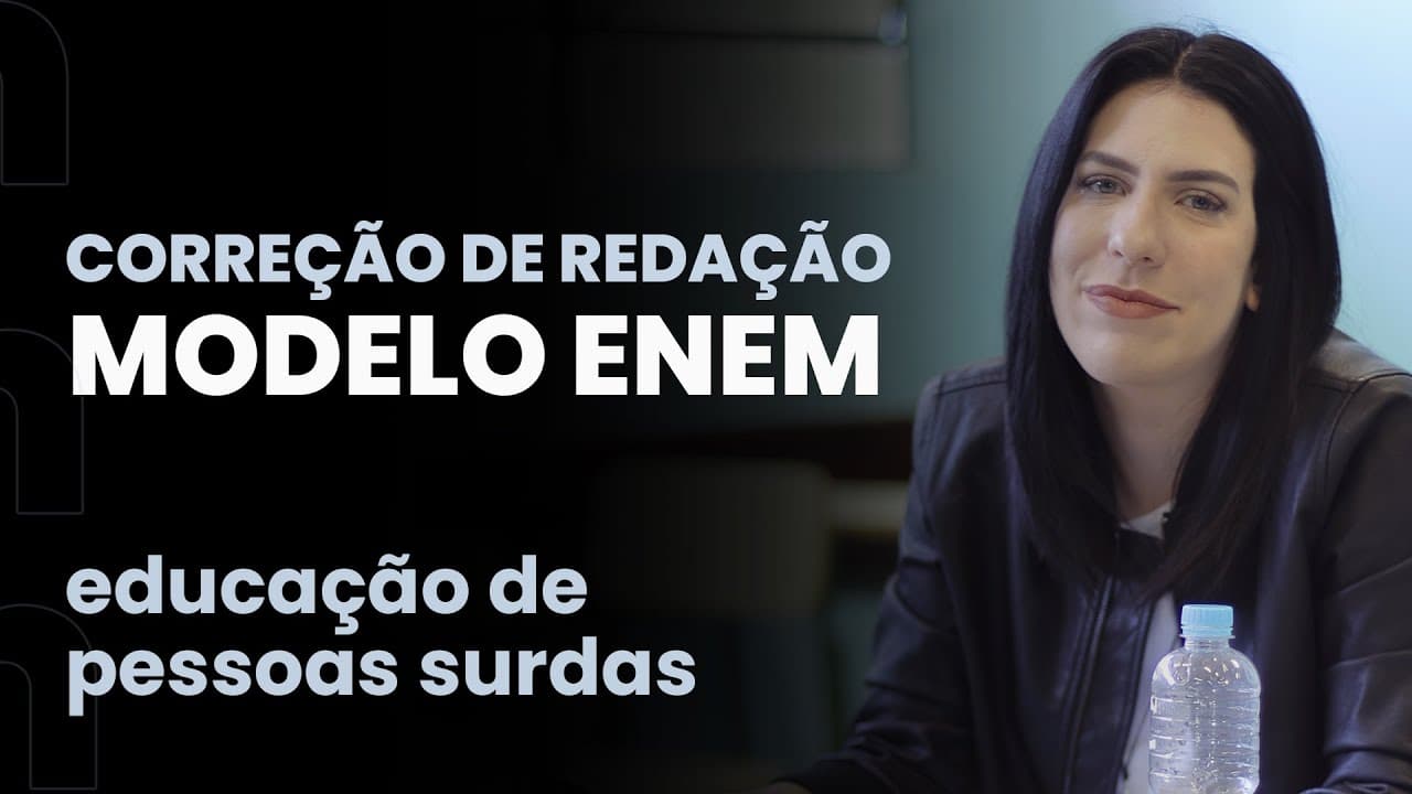 Thumbnail: Correção de redação modelo Enem: educação de pessoas surdas | Domingão da Redação