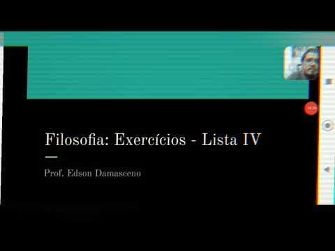 Thumbnail da aula: Filosofia | Exercícios - Lista IV (Revisão) | Profº Edson | PVS AÇÃO