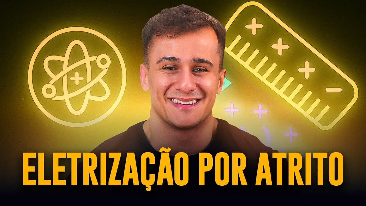 Thumbnail: Eletrostática e eletrização por atrito para o ENEM 2026 (professor Assaad com sua didática mágica)