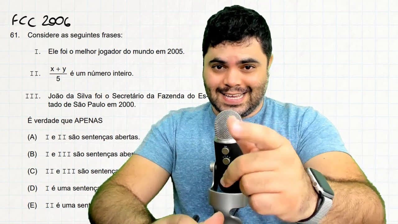 Thumbnail: ✔️ QUESTÕES DE CONCURSO PÚBLICO sobre Conectivos Lógicos | Curso de RLM | Aula 06
