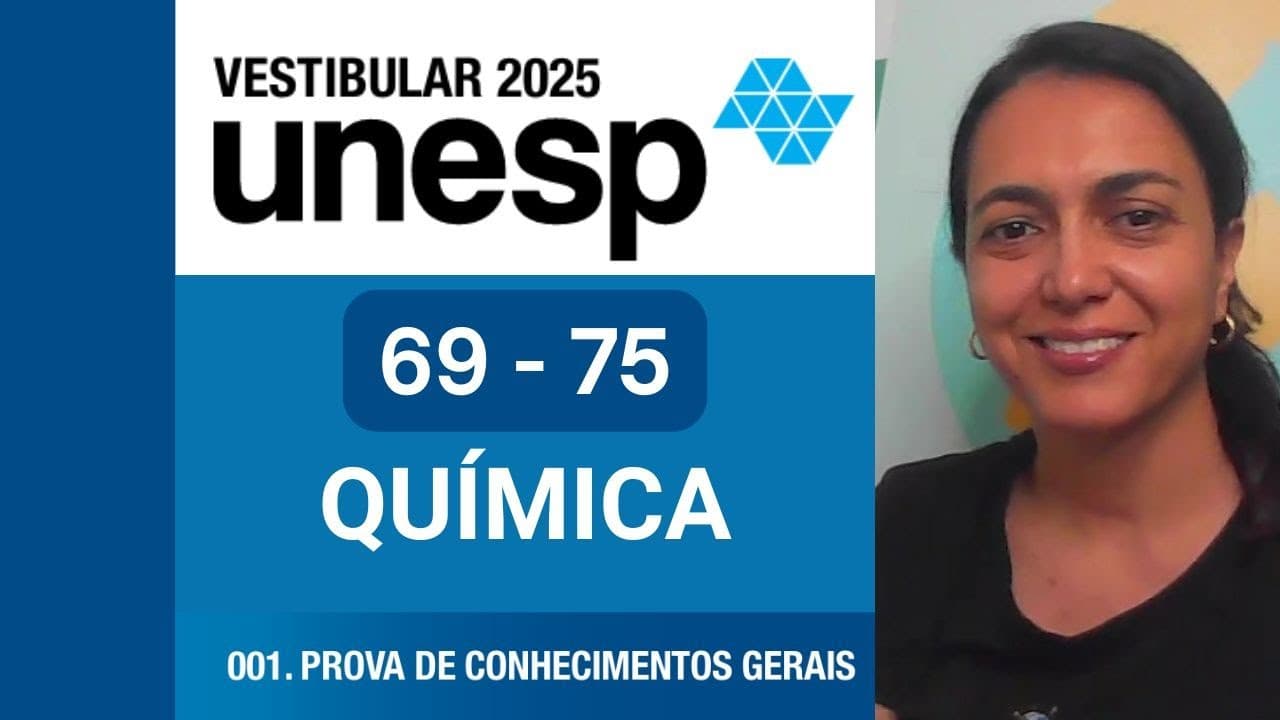 Thumbnail: UNESP  2025 QUÍMICA - Prova teste inteira