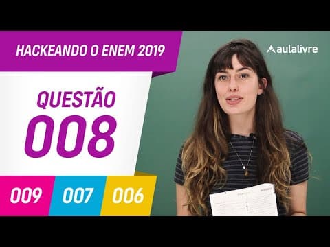 Thumbnail da aula: Enem 2019 | Português: estretégia argumentativa | Questão 8 (branco)