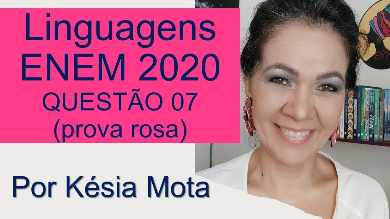 Thumbnail: Questão 7 do ENEM 2020 (prova rosa)