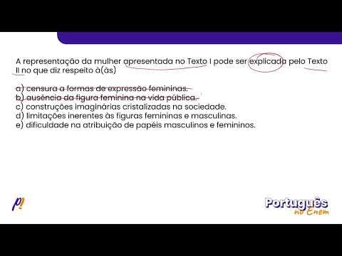 Thumbnail da aula: ENEM 2023 - ESTUDOS DO TEXTO | A representação da mulher apresentada no Texto I pode...