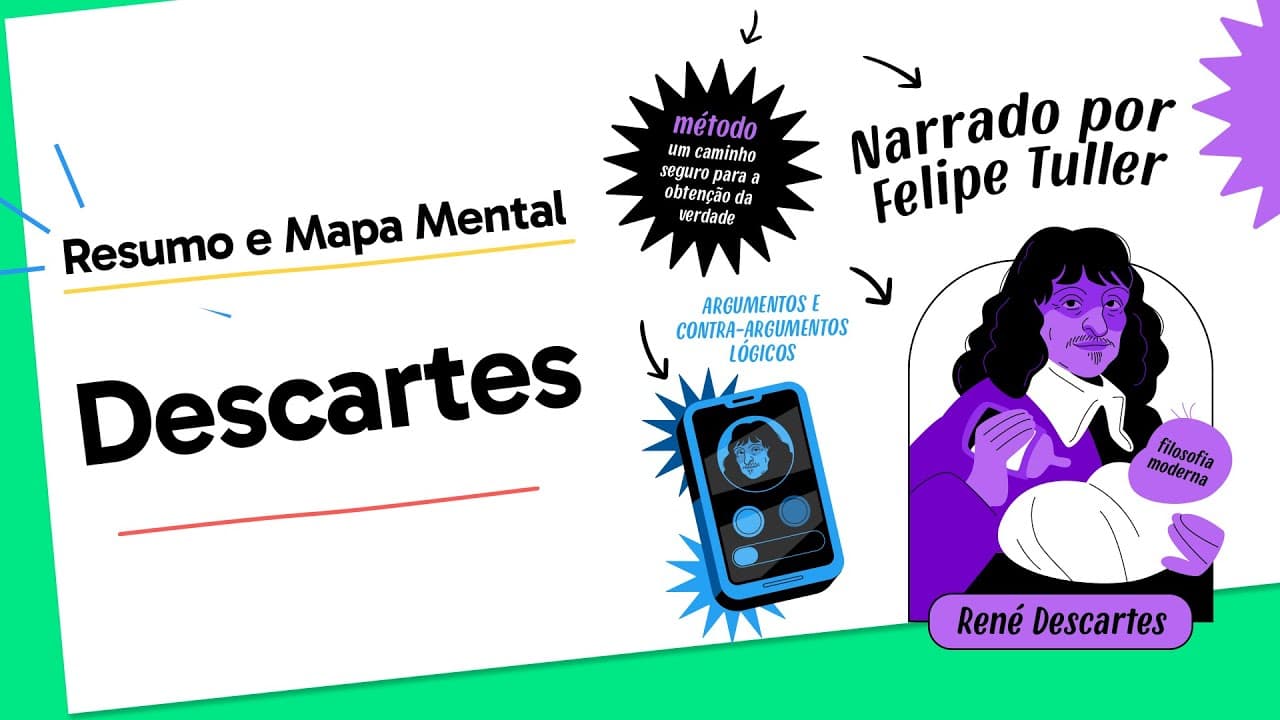Thumbnail: Descartes | Filosofia | QUER QUE DESENHE?