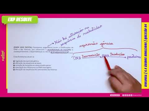 Thumbnail da aula: FENÔMENOS  EPIGENÉTICOS LEVAM A MODIFICAÇÕES DO DNA E DAS HISTONAS, QUE (...)  ÁCIDOS NUCLEICOS