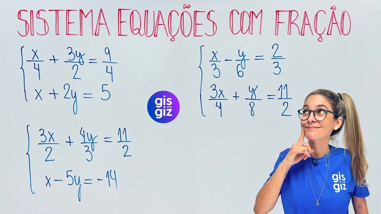 Thumbnail: SISTEMA DE EQUAÇÕES COM FRAÇÃO