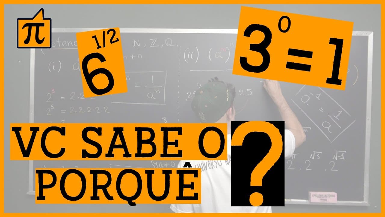 Thumbnail: Por que elevar a ZERO dá 1?! Potenciação!