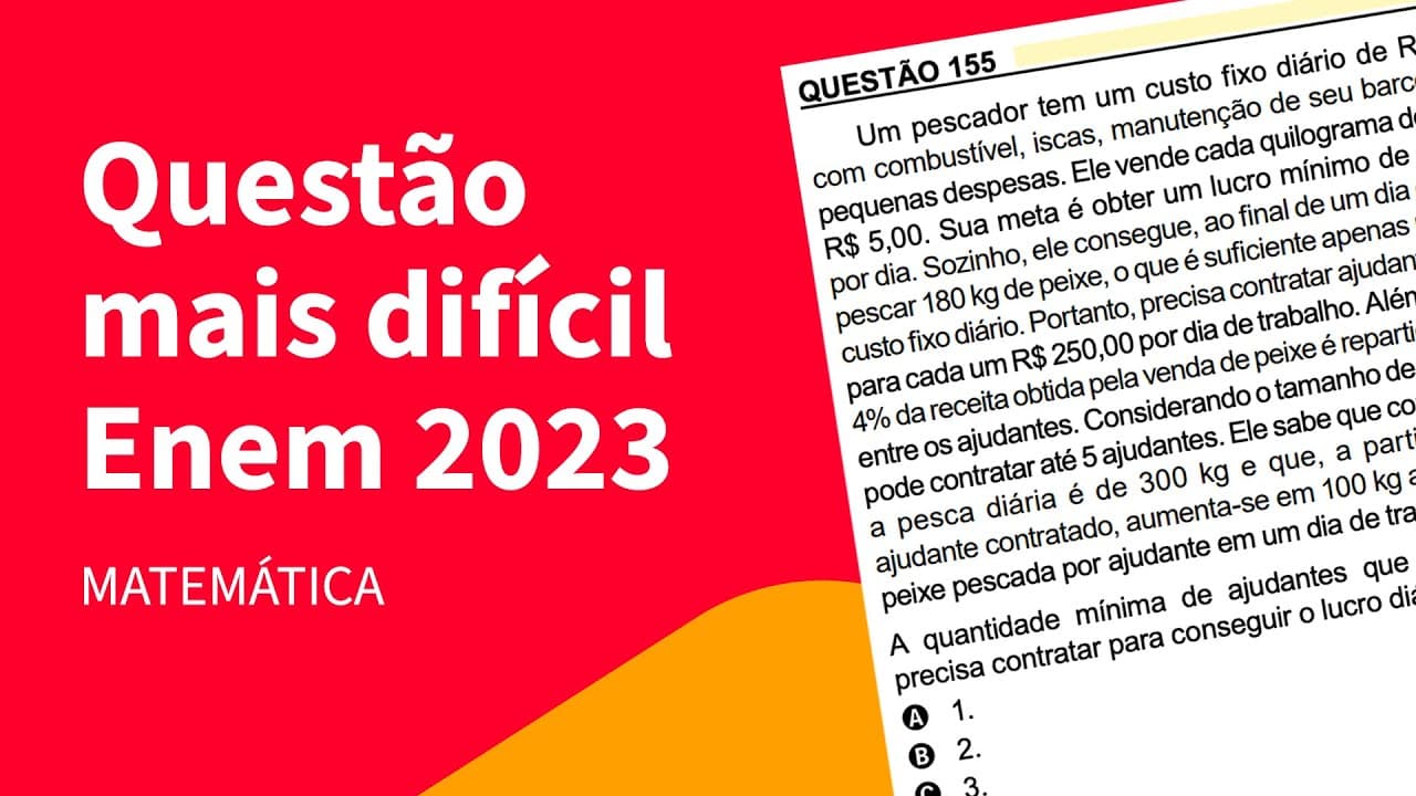 Thumbnail: Entendendo uma questão de Matemática do ENEM 2023 | ProEnem