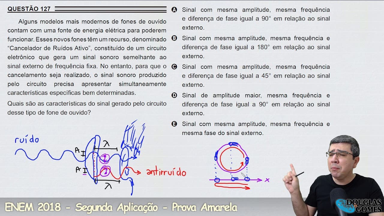 Thumbnail: Resolução/correção ENEM 2018 Segunda aplicação Amarela 127