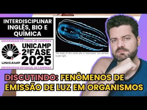 Thumbnail da aula: ✏️ UNICAMP 2025 | In nature, glowing lights are a matter of survival: for fireflies, light attracts