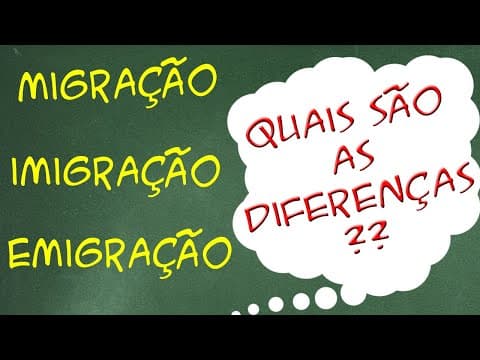 Thumbnail da aula: ENTENDA o que é MIGRAÇÃO, e as diferenças entre IMIGRAÇÃO e EMIGRAÇÃO