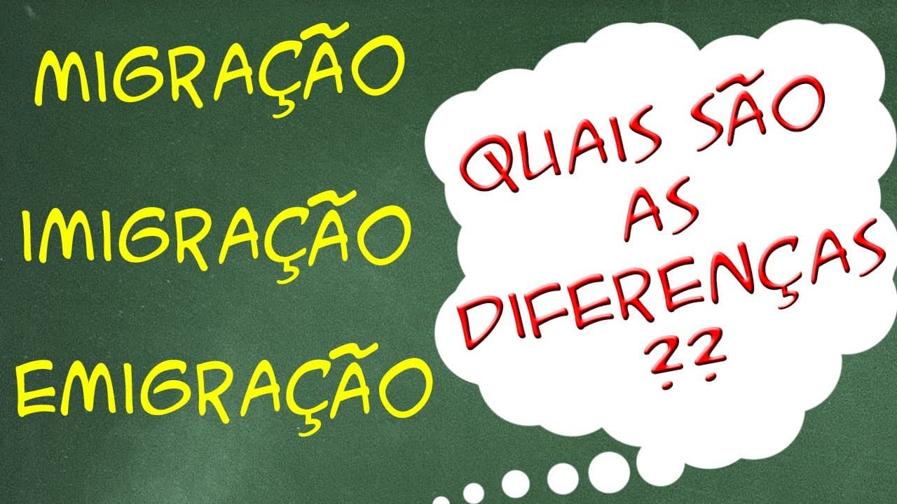 Thumbnail: ENTENDA o que é MIGRAÇÃO, e as diferenças entre IMIGRAÇÃO e EMIGRAÇÃO