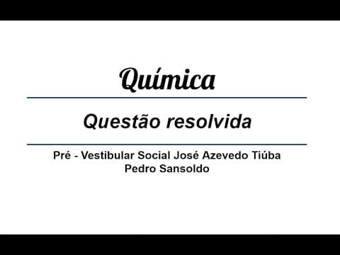 Thumbnail da aula: Questão Resolvida - UERJ - Equilíbrio Químico - Química - Prevest Tiúba