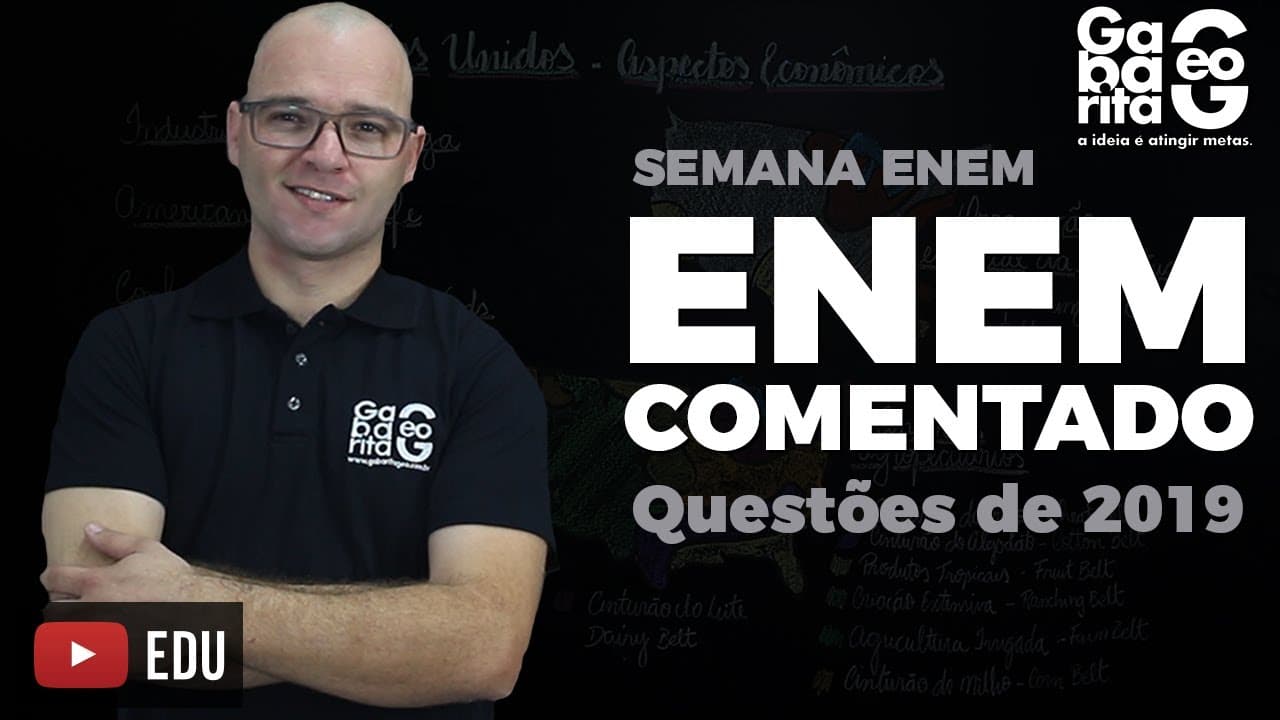 Thumbnail: GEOGRAFIA - ENEM COMENTADO 2019 - QUESTÃO 88 CAD AZUL - O bônus demográfico é caracterizado pelo...