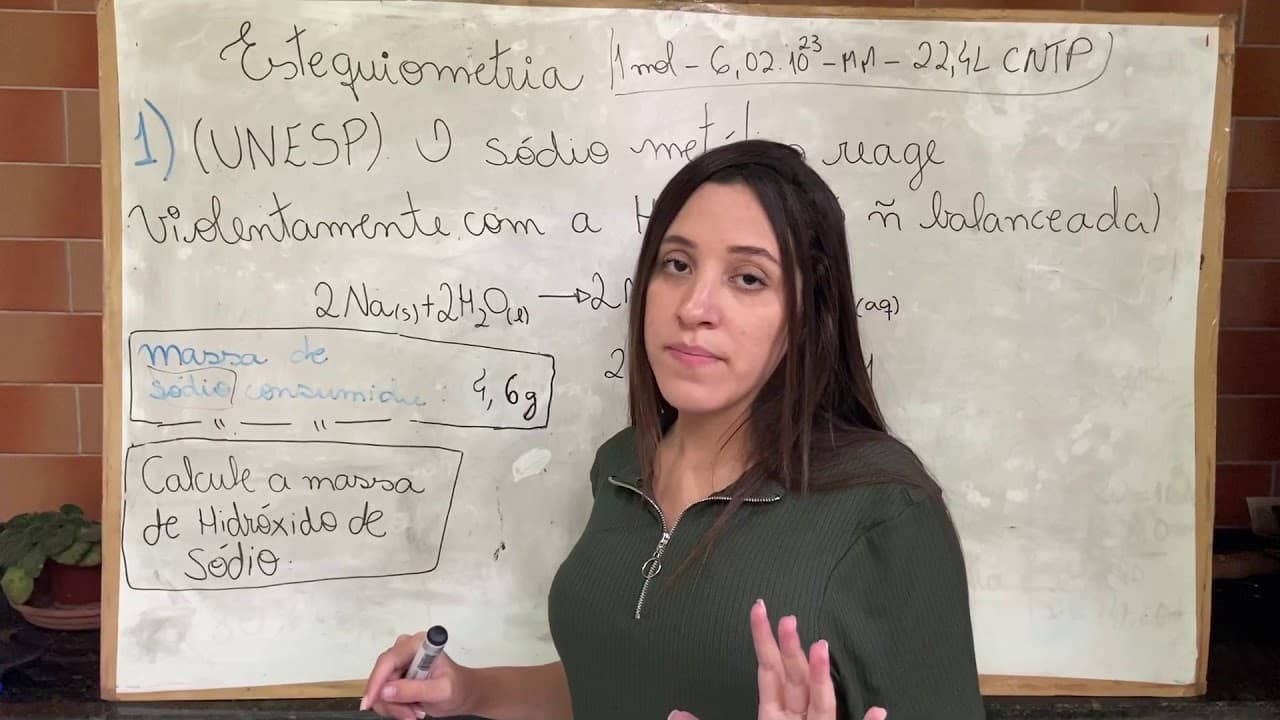 Thumbnail: UNESP - Questão de estequiometria