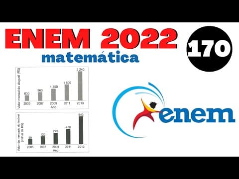 Thumbnail da aula: ENEM 2022 | Caderno Azul | Questão 170 | No período de 2005 a 2013, o valor de venda dos imóveis