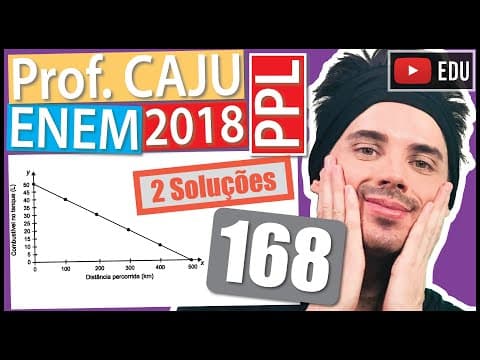 Thumbnail da aula: [ENEM 2018 PPL] 168 📓 GEOMETRIA ANALÍTICA Uma indústria automobilística está testando um novo