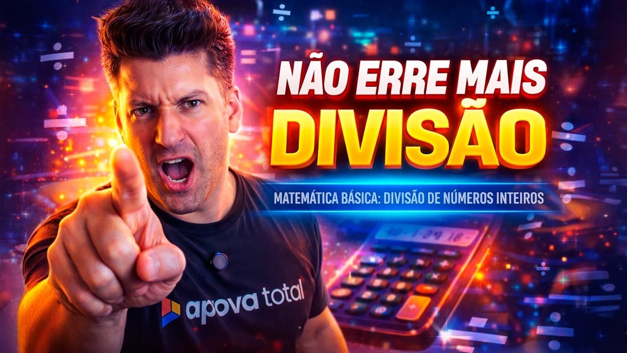 Thumbnail: DIVISÃO DE NÚMEROS INTEIROS: Aprenda rápido e perca o medo | Matemática Básica Enem