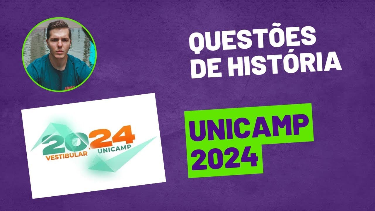 Thumbnail: Correção de História Unicamp 2024