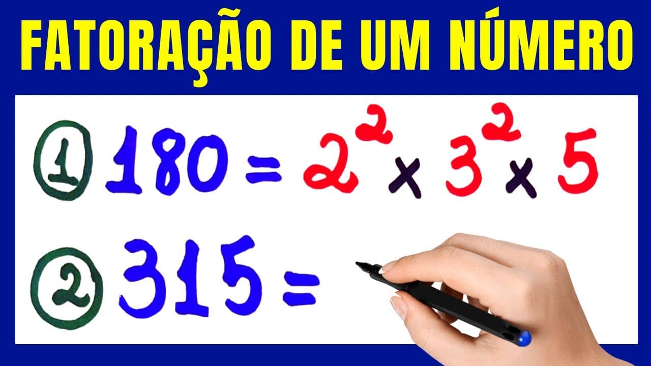 Thumbnail: PASSO A PASSO DA FATORAÇÃO DE UM NÚMERO !! Matemática básica todo dia.📚🚀