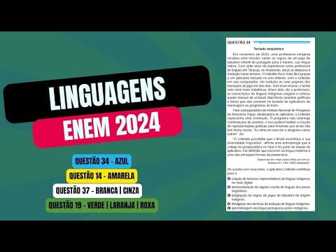 Thumbnail da aula: Resolução questão 34 (PROVA AZUL) | Linguagens ENEM 2024