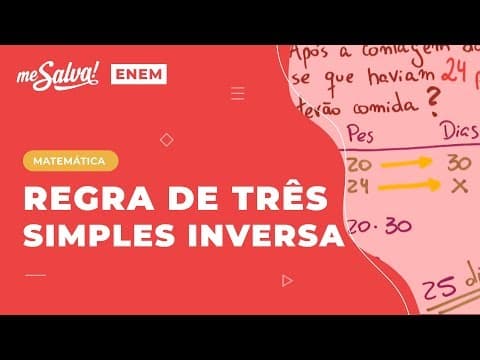 Thumbnail da aula: Regra de Três Simples Inversa RDTA03 Aula 06