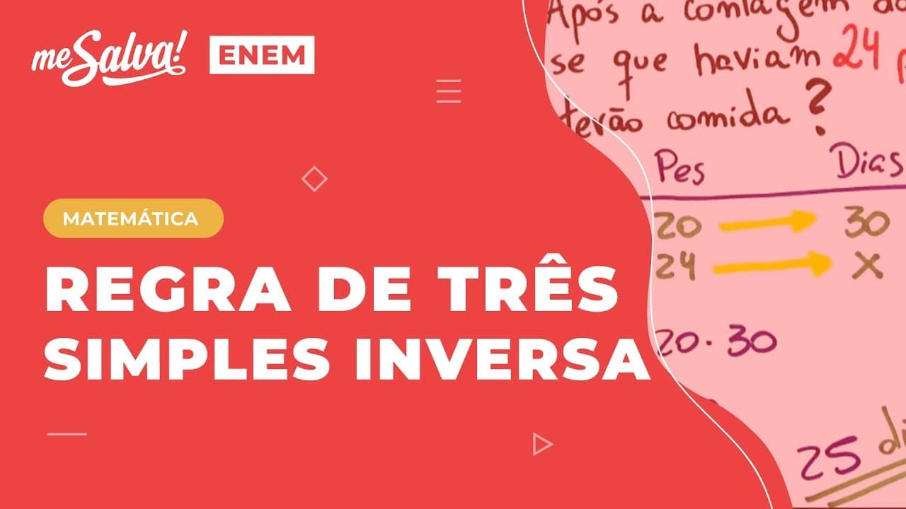 Thumbnail: Regra de Três Simples Inversa RDTA03 Aula 06