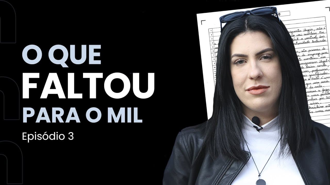 Thumbnail: O que faltou para o mil na redação do Enem? | Análise de redações do Enem 2020