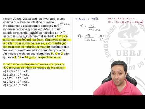 Thumbnail da aula: 🔥 A sacarase (ou invertase) é uma enzima que atua no intestino humano hidrolisando o dissacarídeo