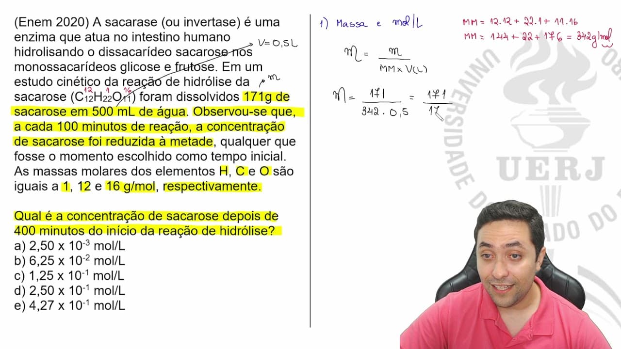 Thumbnail: 🔥 A sacarase (ou invertase) é uma enzima que atua no intestino humano hidrolisando o dissacarídeo