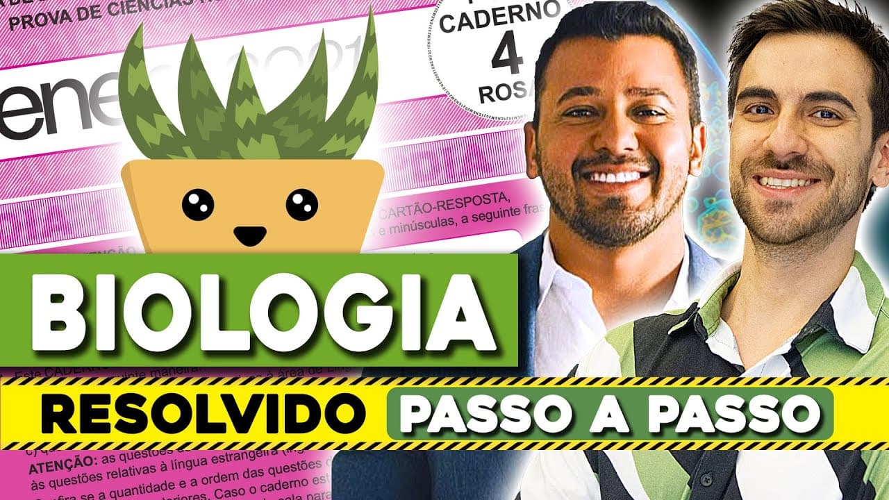 Thumbnail: 🍀 CORREÇÃO COMPLETA BIOLOGIA #Enem 2021: Questões resolvidas PASSO A PASSO (prof. Victor Tibúrcio)