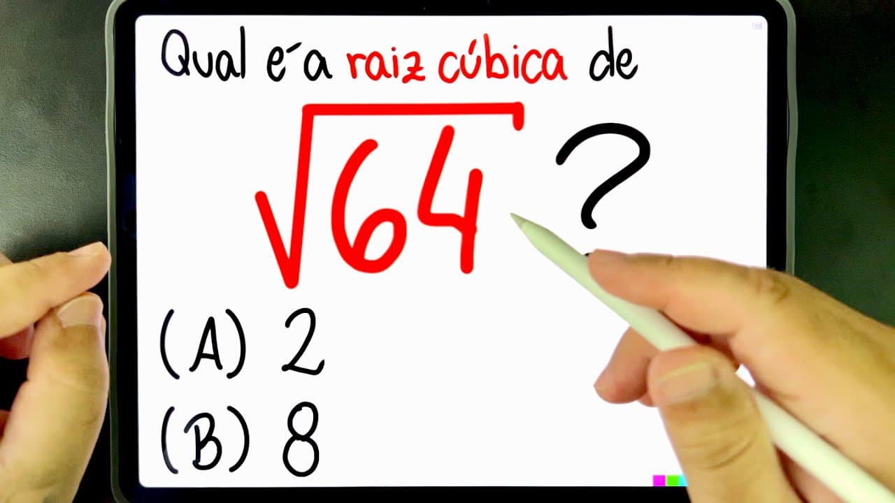 Thumbnail: 🔥 Qual é a RAIZ CÚBICA DA RAIZ QUADRADA DE 64? 😱 Você consegue resolver esse cálculo aritmético?