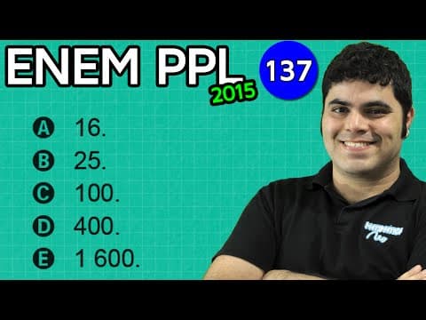 Thumbnail da aula: ENEM PPL 2015 Matemática #2 - Multiplicação com Números Decimais (questão fácil)