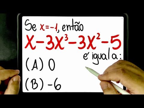 Thumbnail da aula: 🔥 Sabe calcular VALOR NUMÉRICO DE EXPRESSÃO ALGÉBRICA ELEVADA AO CUBO? Você consegue resolver?