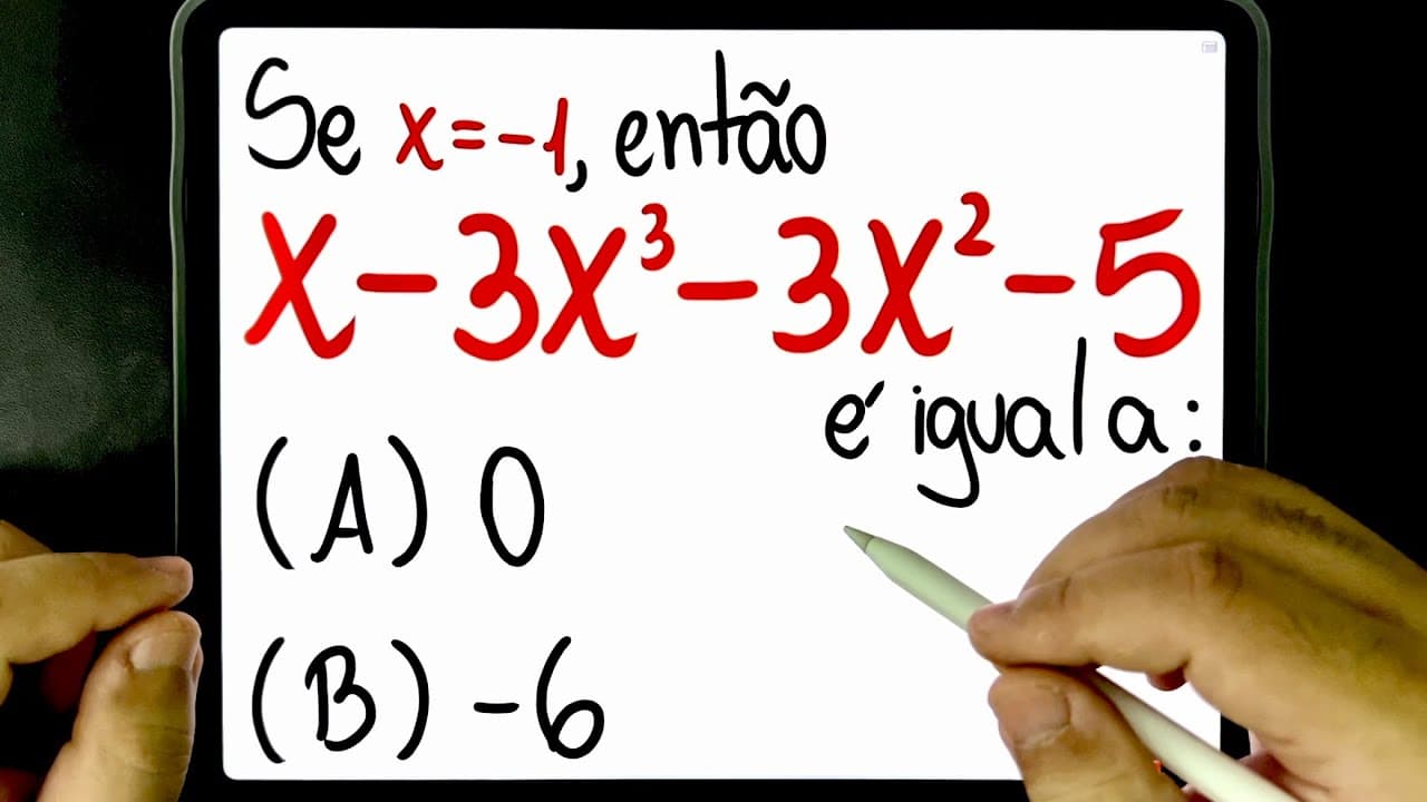Thumbnail: 🔥 Sabe calcular VALOR NUMÉRICO DE EXPRESSÃO ALGÉBRICA ELEVADA AO CUBO? Você consegue resolver?