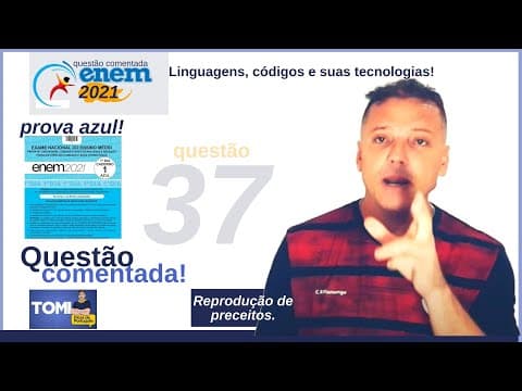 Thumbnail da aula: #Enem: questão37 comentada. Preceitos perceptíveis no texto