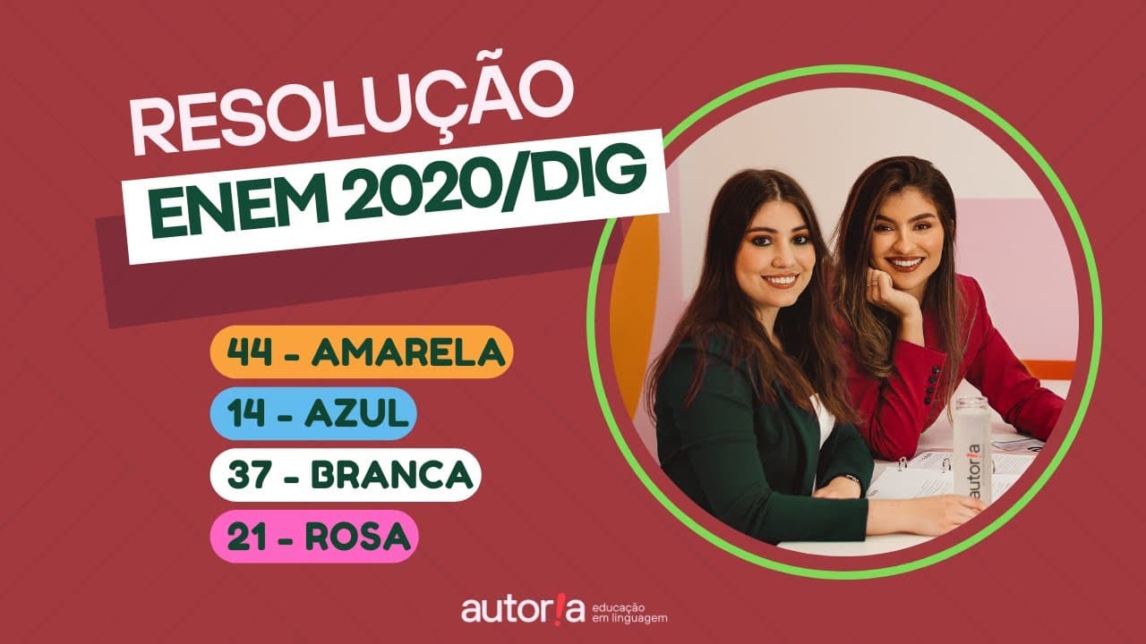 Thumbnail: Enem 2020 Digital - Autoria Linguagem - Questão 44 | Linguagens, prova amarela