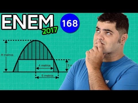 Thumbnail da aula: 🔥 ENEM 2017 Matemática #33 👉 Vértice da Parábola e Altura da Igreja