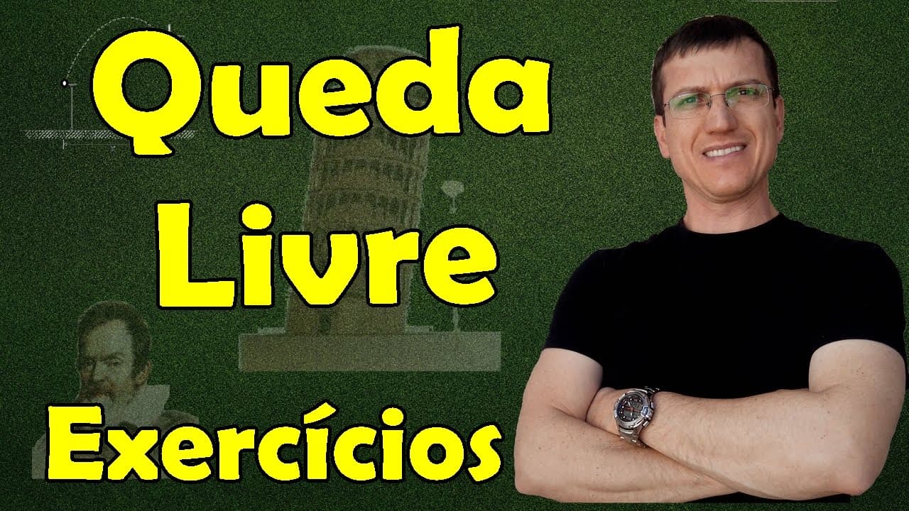 Thumbnail: QUEDA LIVRE (MUV) - EXERCÍCIO RESOLVIDO - Aula 10 - Prof. Marcelo Boaro