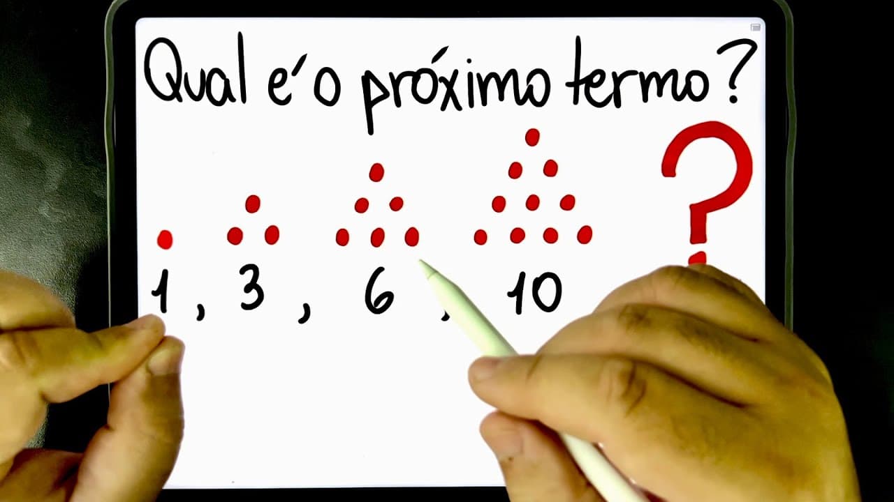 Thumbnail: 🔥 Sequência Lógica dos NÚMEROS TRIANGULARES 😱 Você sabe calcular o próximo termo da sequência?